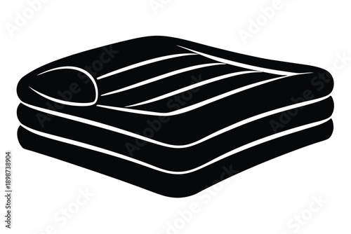 air mattress line art silhouette vector illustration