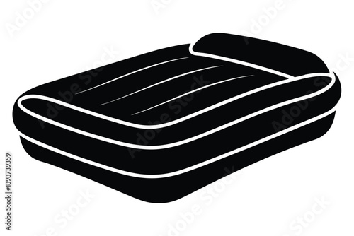 air mattress line art silhouette vector illustration