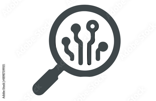 Magnifying Glass Over Sperm Cells Illustrating Fertility Research