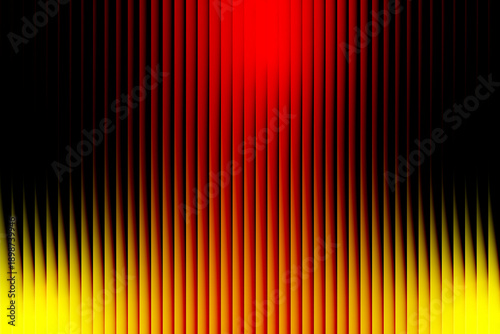 A digital illustration of vertical lines transitioning from black to red and yellow.