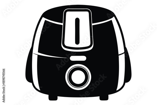 air fryer line art silhouette vector illustration