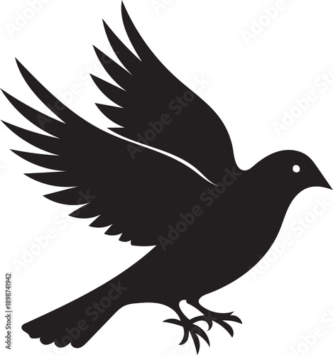 Wallpaper Mural Concept of love or peace silhouettes doves. Torontodigital.ca