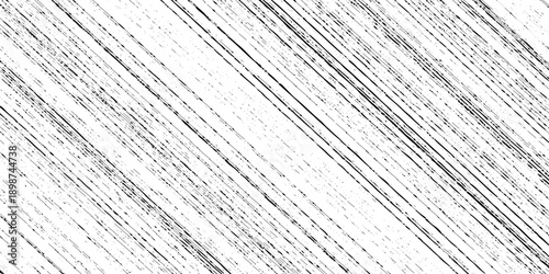 Abstract texture grunge made of diagonal streaks and distressed lines, black ink on a white background. grunge scratch patterns, chaotic linear noise. dirty monochrome pattern of the old worn surface.