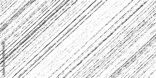 Abstract texture grunge made of diagonal streaks and distressed lines, black ink on a white background. grunge scratch patterns, chaotic linear noise. dirty monochrome pattern of the old worn surface.