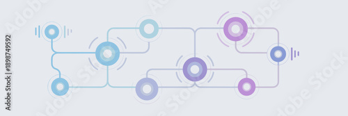Neural network diagram with blue and purple nodes – Ideal for AI education, tech presentations, or data science blogs.