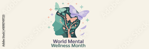 Mental health awareness growth design – Perfect for healing blogs.