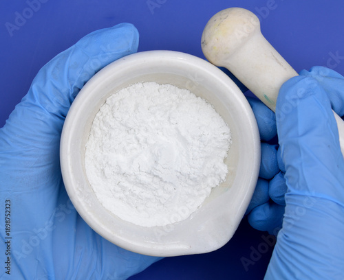 Talc, or talcum, is a clay mineral composed of hydrated magnesium silicate