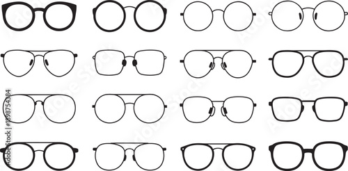 Various glasses eyeglasses spectacles collection
