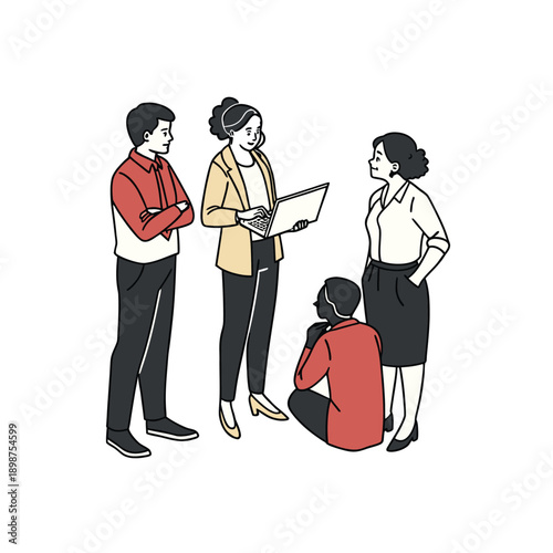 Group Meeting With People