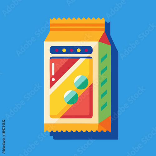 Snack Food Package Flat Vector Illustration
