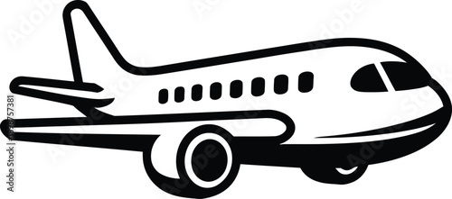 Tourism Airplane Illustration for Vacation Journey and Transport Theme