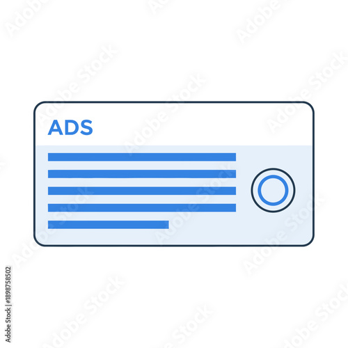 Online Ads Banner Icon – Digital Advertising Marketing Display Symbol