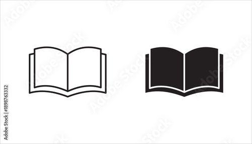 book icon set,  with white background	
