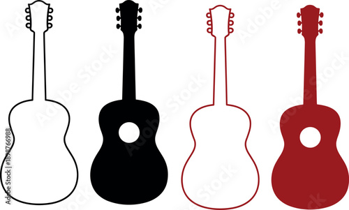 Guitar vector graphics music instruments illustration design