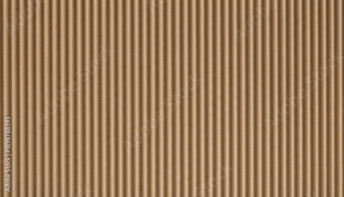 Corrugated cardboard brown paper texture abstract background with vertical lines