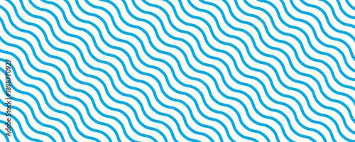 Seamless Wave Pattern, Hand drawn water sea vector background. Wavy beach print, curly grunge paint lines,