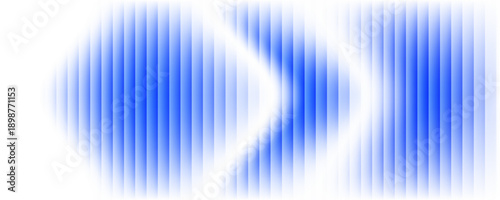 Abstract vertical blue light bar pattern background with glowing cyan center, creating a vibrant digital sound wave or equalizer effect, isolated on