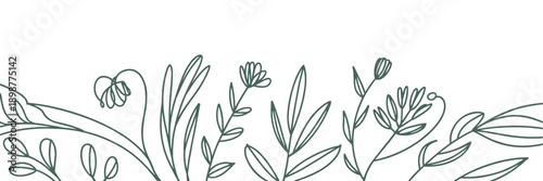 Botanical line art nursery logo - Ideal for garden brand identity