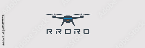 Modern drone logo with accent color – Great for innovation branding, drone services, or technical equipment retail.