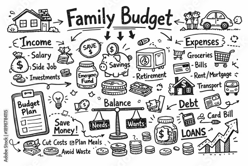 Family budget planning: income, expenses, debt, and savings strategy