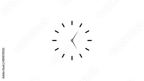 Clock spinning, watch animation on transparent background with alpha channel.4k animation