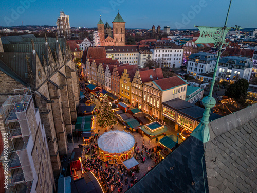 Osnabrück Weihnachtsmarkt von oben