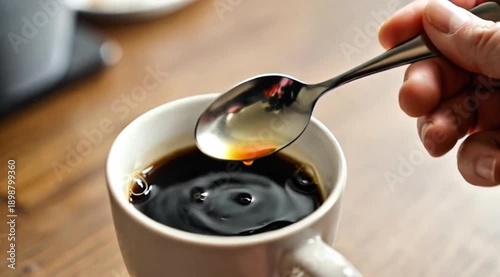 pouring milk into a cup
