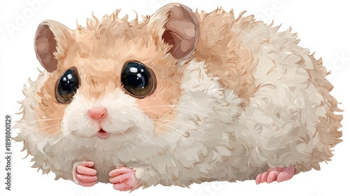 adorable baby hamster cartoon