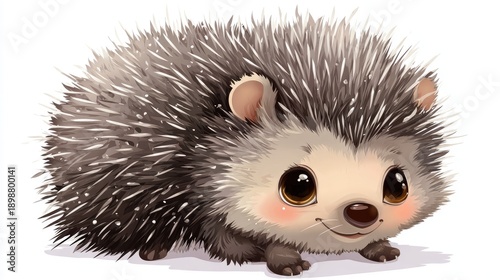 adorable baby porcupine cartoon