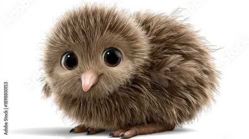 adorable baby kiwi bird cartoon