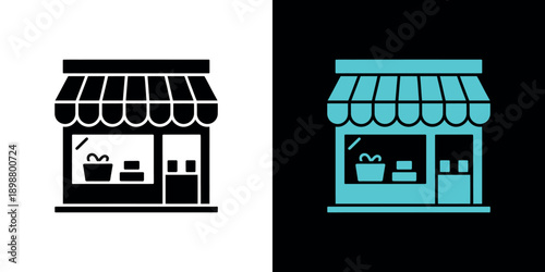 Nurse with syringe icon in black and white positive and negative space