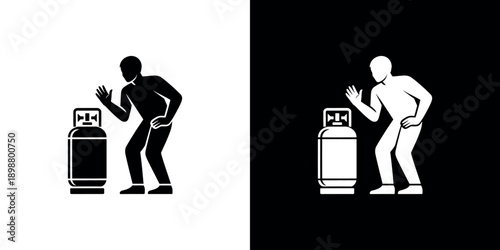 Abstract black and white design featuring mirrored organic shapes