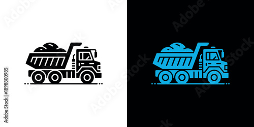 Red silhouettes of two people walking with backpacks