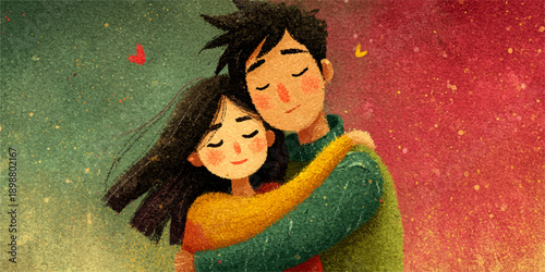 Valentine's day themed illustration for 14th feb 2026