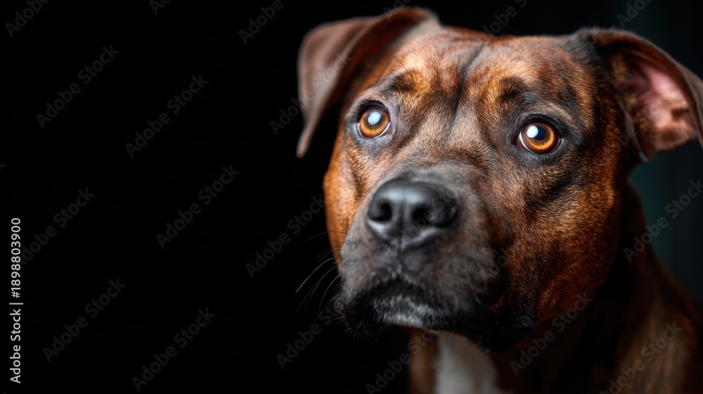 Obraz premium This poignant close-up of a dog's expressive face conveys deep emotion, showcasing its longing gaze and heartfelt connection to humanity and companionship.