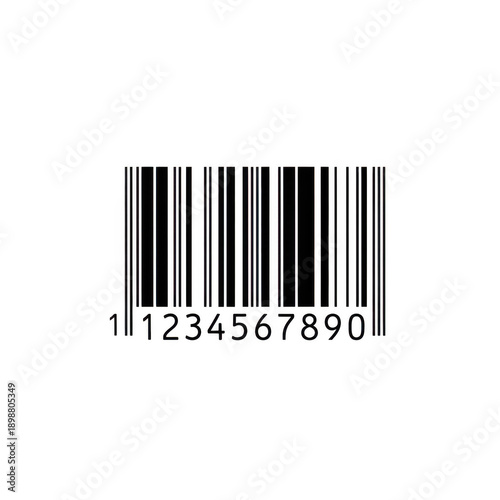 Barcode isolated on transparent background