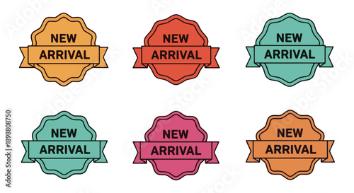 New Arrival Badge color vector illustration
