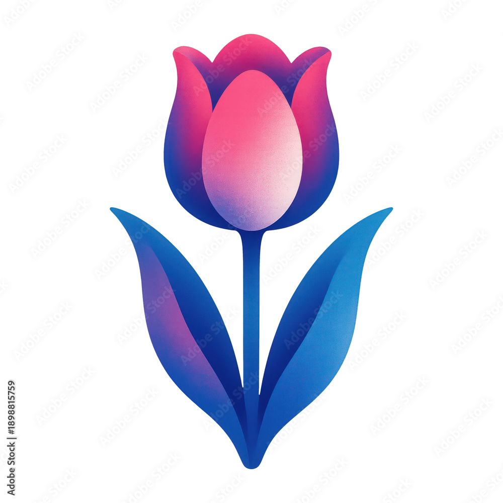 Fototapeta premium PNG Gradient tulip illustration PNG
