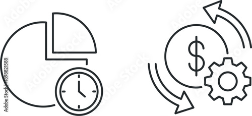 Conceptual illustration of investment and financial automation processes