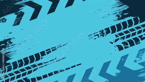 Bold abstract background with blue grunge textures tire track patterns and sharp diagonal elements ideal for sports posters racing themes urban designs and modern branding use