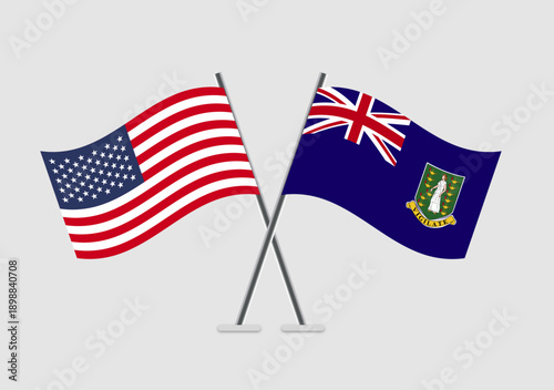 United States and Virgin Islands UK vector flags created for official publications