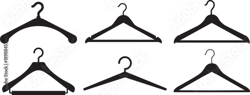 Fashion Display: A collection of various hangers, each meticulously designed to showcase garments, arranged in a visually pleasing pattern, highlighting their unique forms and features