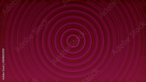 Concentric Circles Abstract Background with Deep Pink and Red Hues rings.