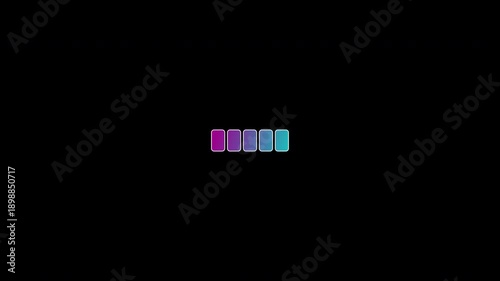 Loading Bars Animation with Transparent Background