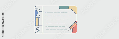 Minimalist education flashcard template – Perfect for study apps, language learning, or university test prep.