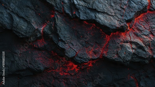 Lava cracks in volcanic rock background