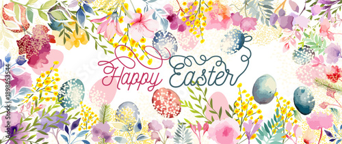 Happy Easter. Easter card with egg. hand drawn. Not AI, Vector illustration.
