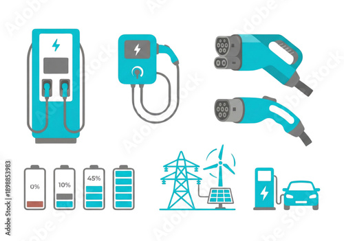 Electric vehicle charging infrastructure and renewable energy sources in modern sustainable technology