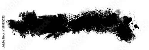 Black blot isolated on white background. Hand drawn. Not AI, vector illustration.