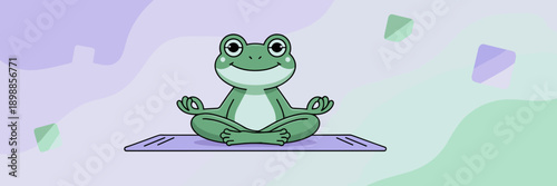 Minimalist frog in lotus position – Great for serene home decor, meditation guides, or clean aesthetic branding.